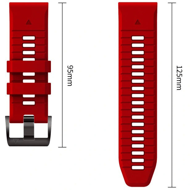 Armband für QuickFit 26 mm, Tech-Protect Silicone, Rot (8/9)