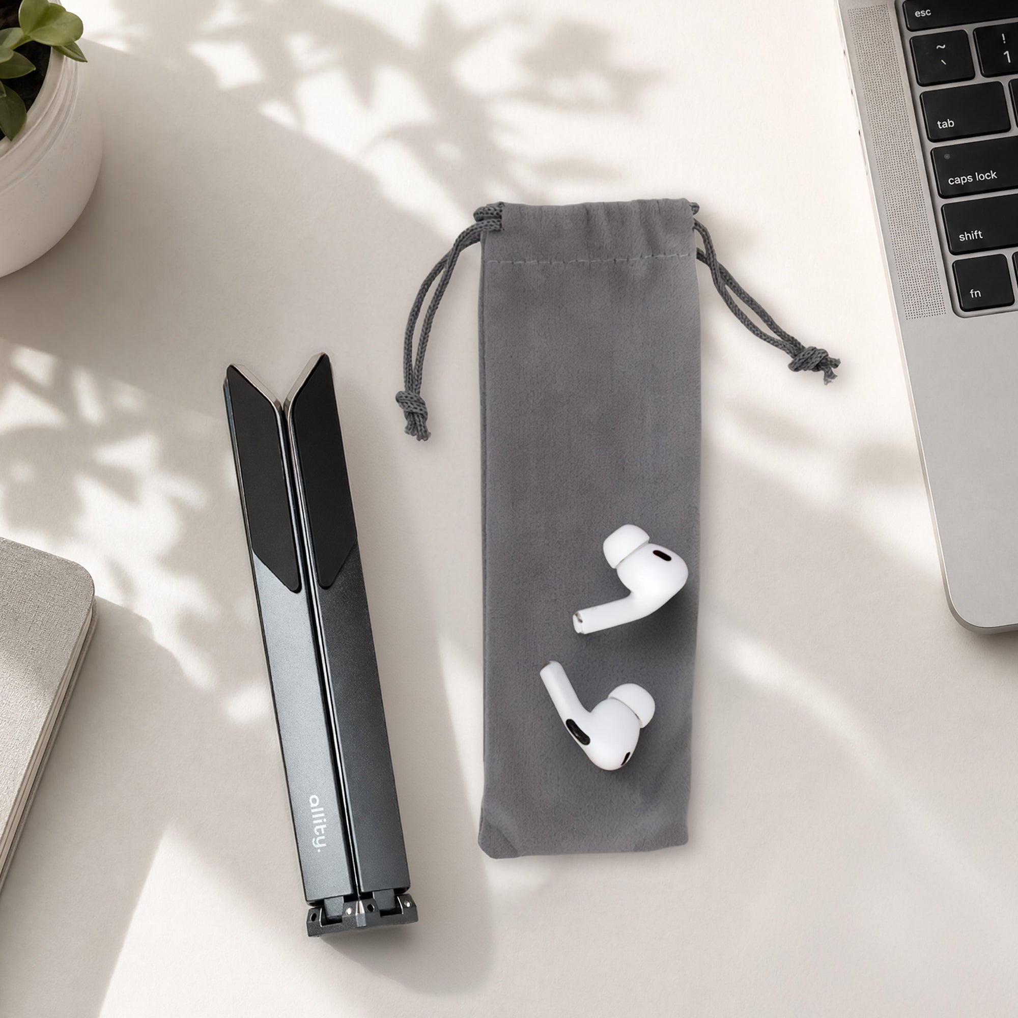 Aluminium Laptopständer, Allity ABA-301 X, Grau