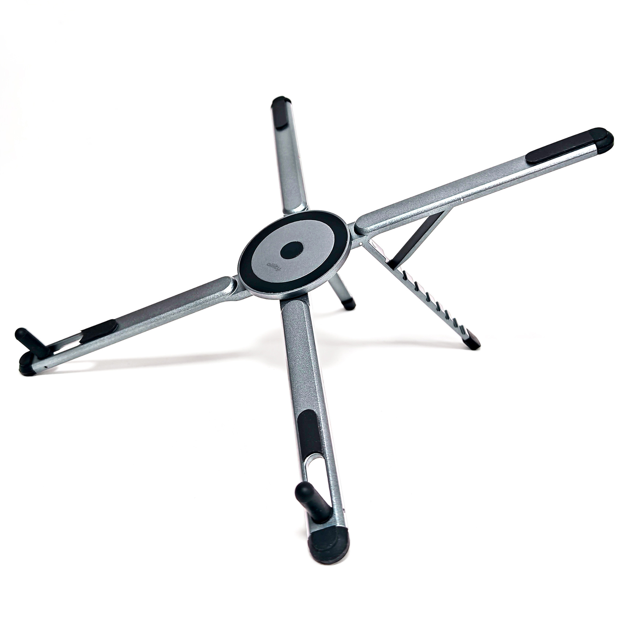 Laptopständer mit magnetischer Handyhalterung, Allity MS ABA-302, Grau
