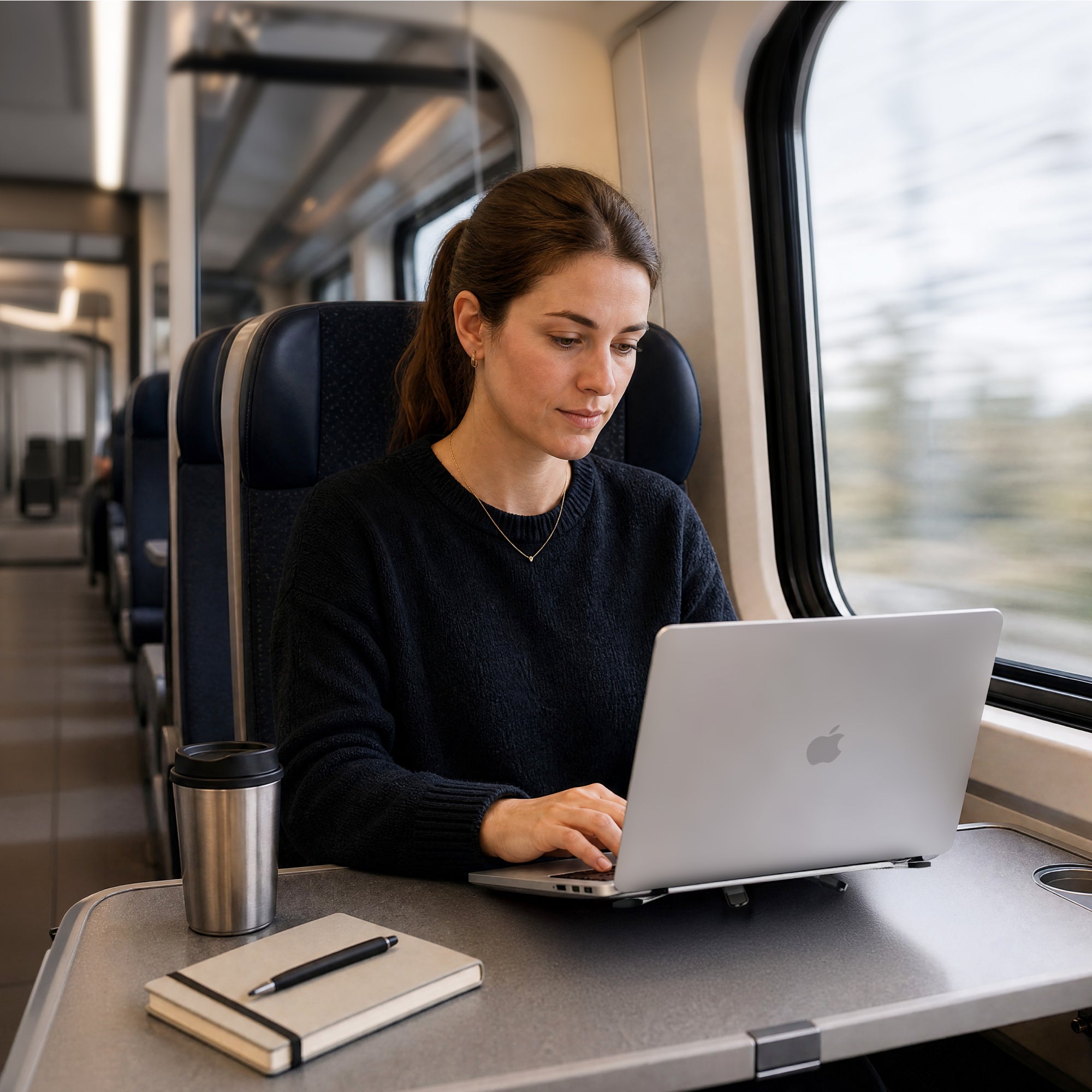 Laptopständer mit magnetischer Handyhalterung, Allity MS ABA-302, Grau
