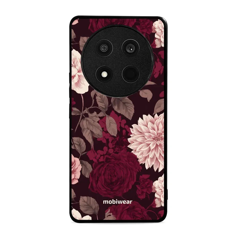 Handyhülle für HONOR Magic7 Lite, Mobiwear Glossy Case, Wein und Dahlien
