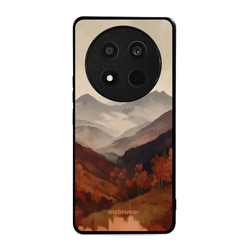 Handyhülle für HONOR Magic7 Lite, Mobiwear Glossy Case, Nebliges Tal in den Bergen