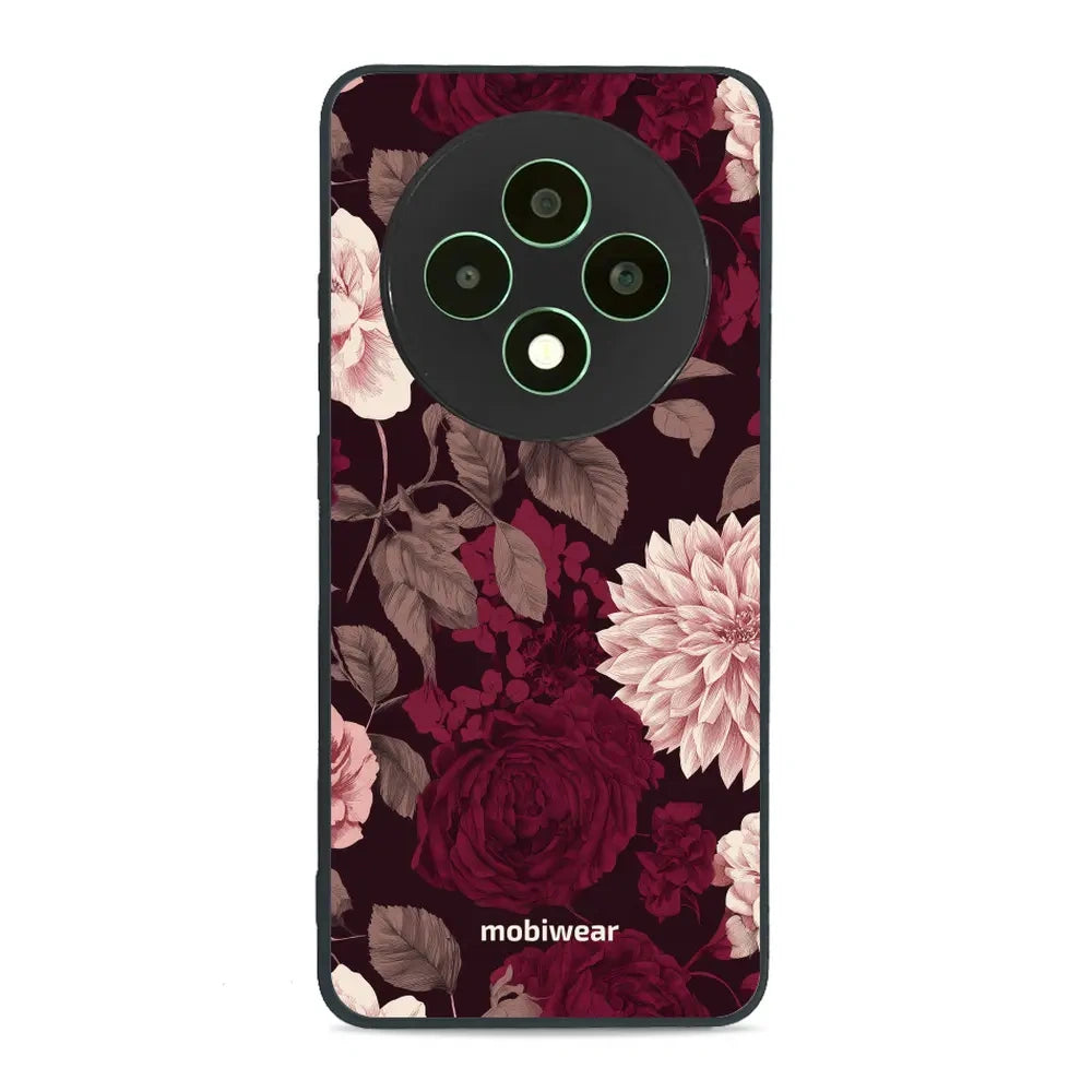 Handyhülle für OPPO Reno12 FS, Mobiwear Glossy Case, Wein und Dahlien