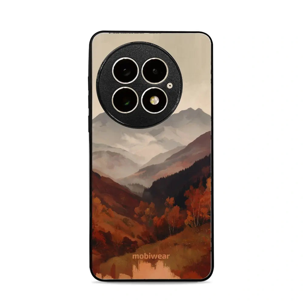 Handyhülle für OnePlus 13, Mobiwear Glossy Case, Nebliges Tal in den Bergen