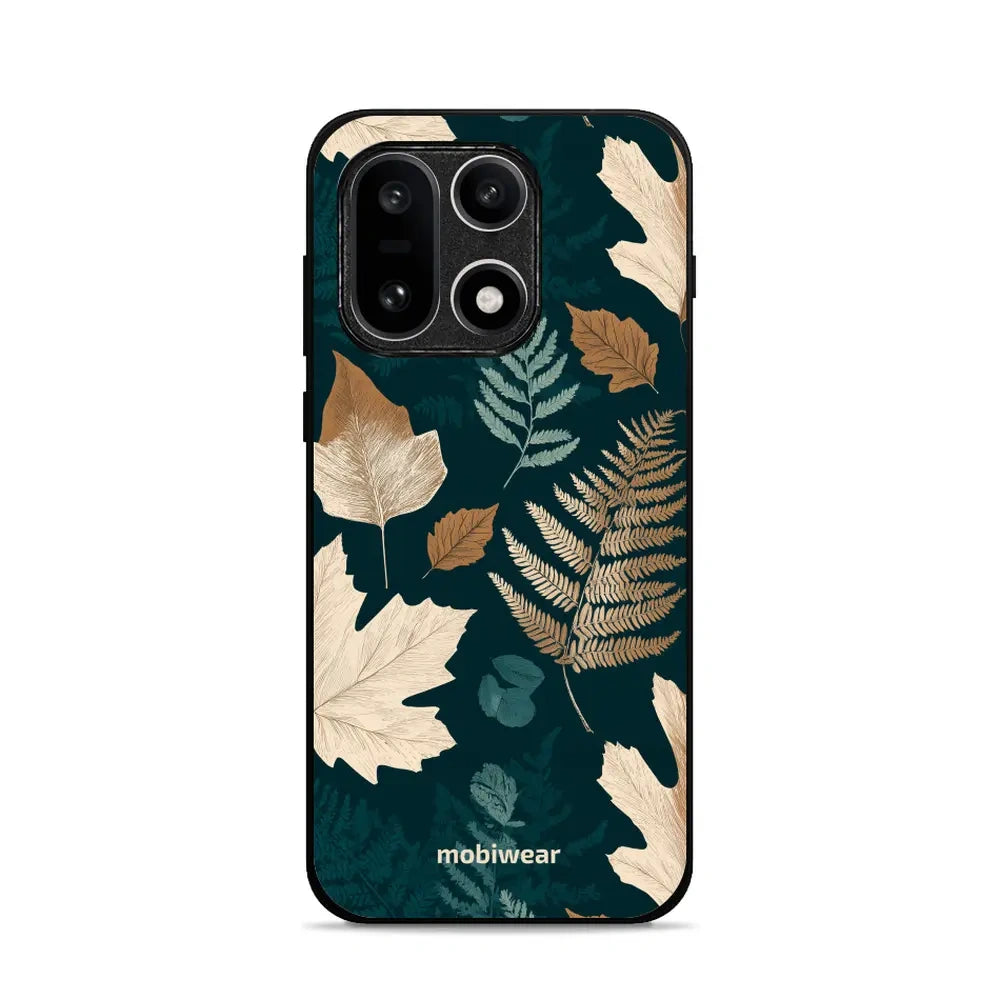 Handyhülle für OnePlus 15, Mobiwear Glossy Case, Herbarium aus Blättern und Farnen