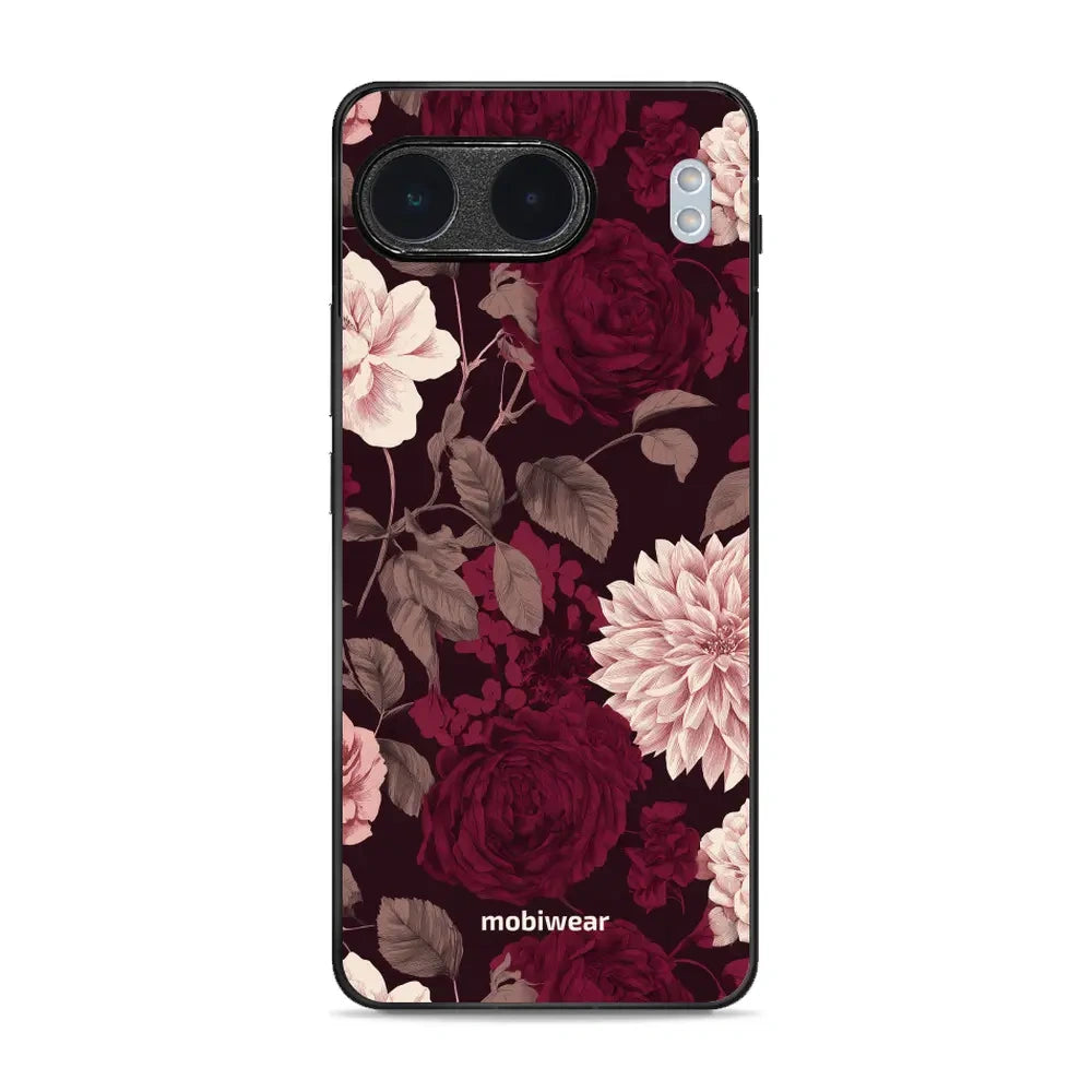 Handyhülle für OnePlus Nord 4, Mobiwear Glossy Case, Wein und Dahlien