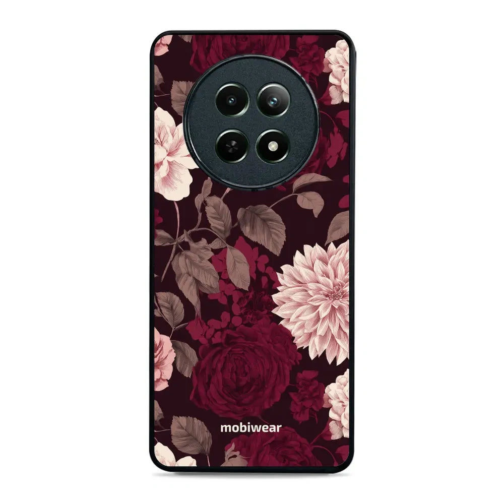 Handyhülle für realme 12, Mobiwear Glossy Case, Wein und Dahlien
