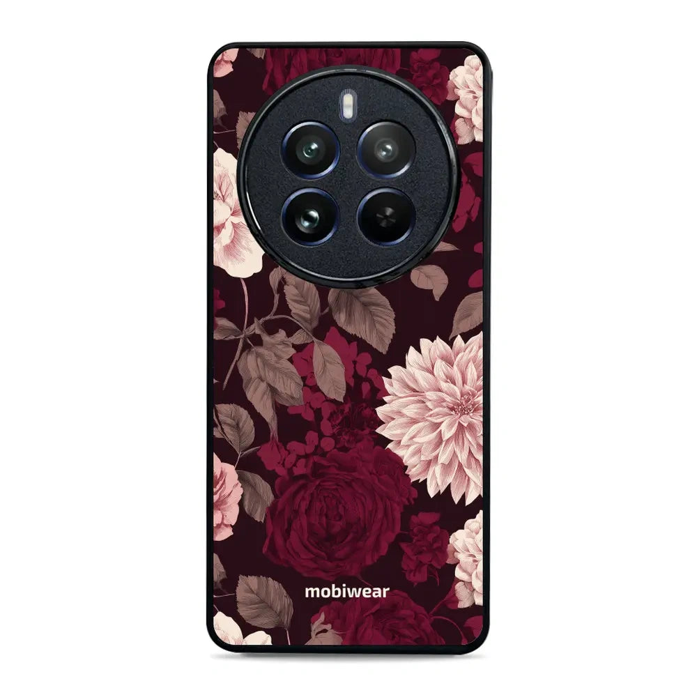 Handyhülle für realme 12 Pro, Mobiwear Glossy Case, Wein und Dahlien