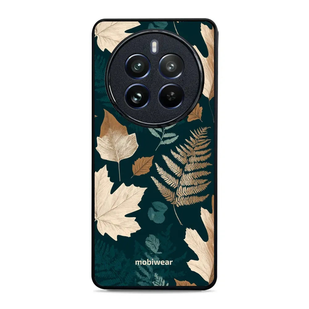 Handyhülle für realme 12 Pro Plus, Mobiwear Glossy Case, Herbarium aus Blättern und Farnen