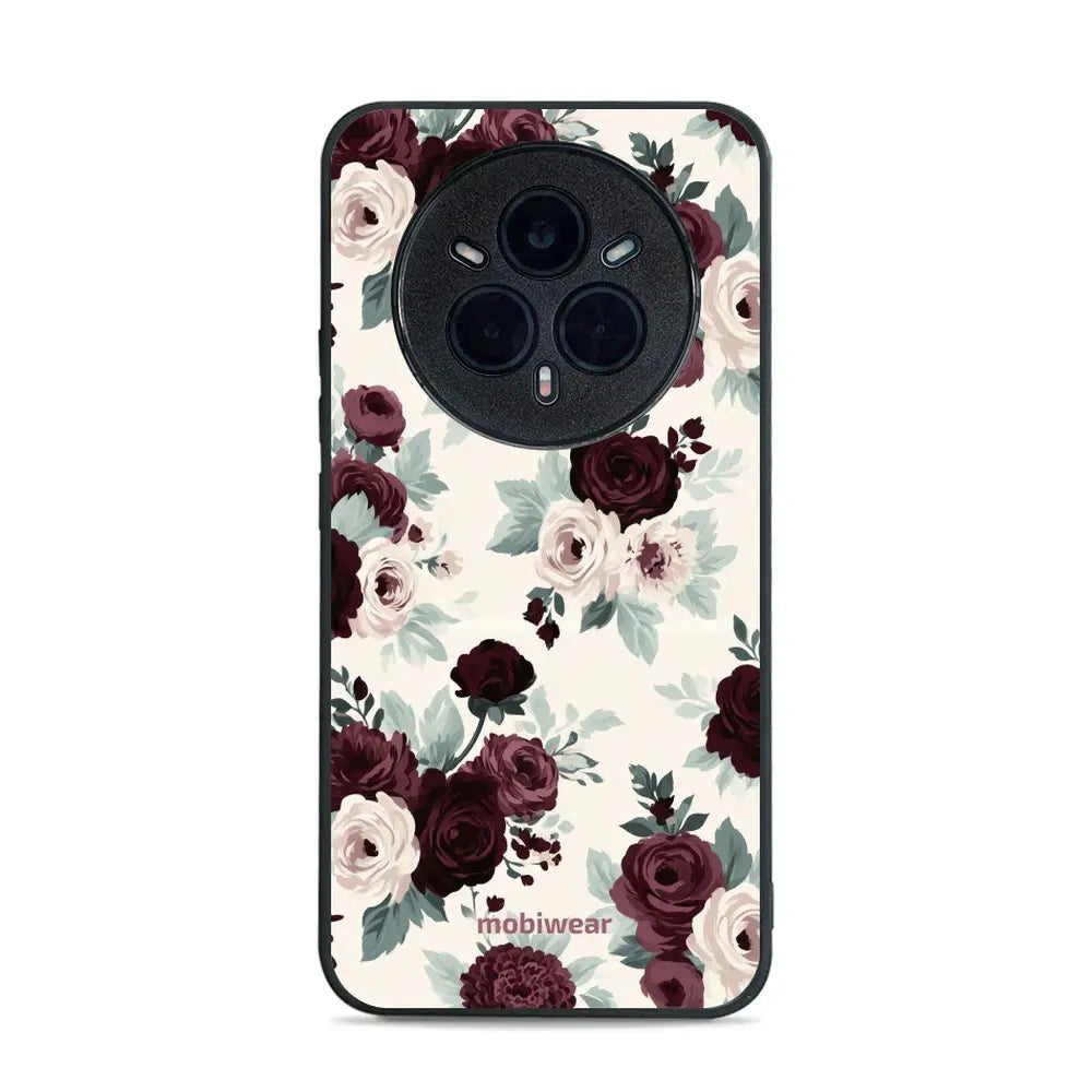 Handyhülle für realme 14 Pro Plus 5G, Mobiwear Glossy Case, Rosen mit Salbei auf Creme