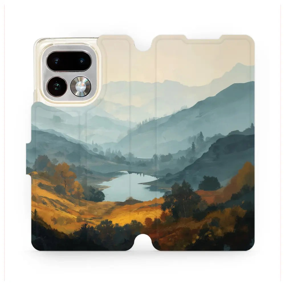 Handyhülle mit klappe für realme 16 Pro Plus 5G, Mobiwear Book, See im Tal