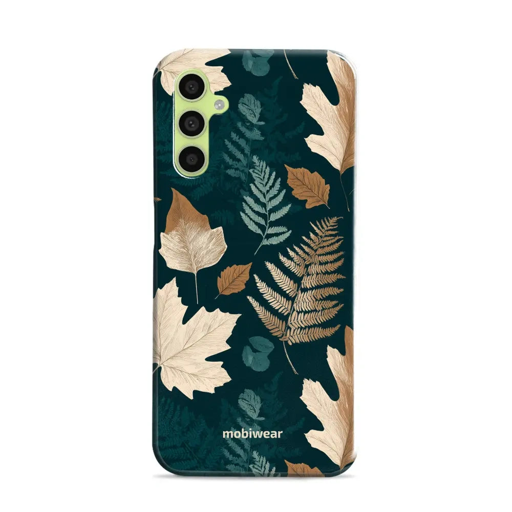 Handyhülle für Galaxy A34 5G, Mobiwear Elite Pro, Herbarium aus Blättern und Farnen