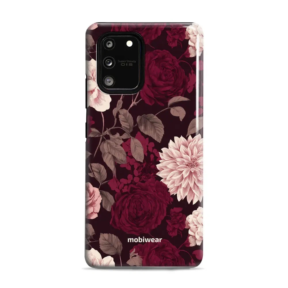 Handyhülle für Galaxy S10 Lite, Mobiwear Elite Pro, Wein und Dahlien