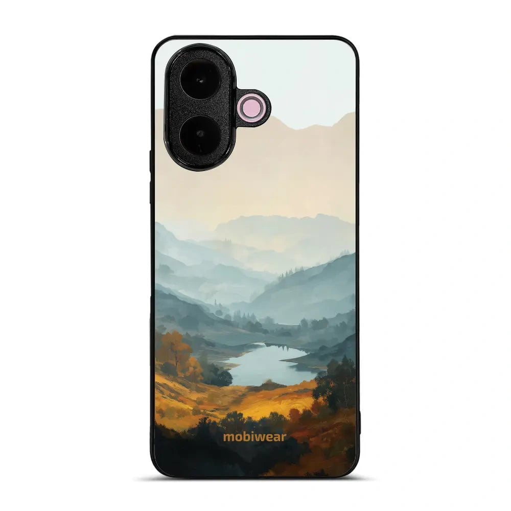 Handyhülle für vivo V60 Lite 5G, Mobiwear Glossy Case, See im Tal