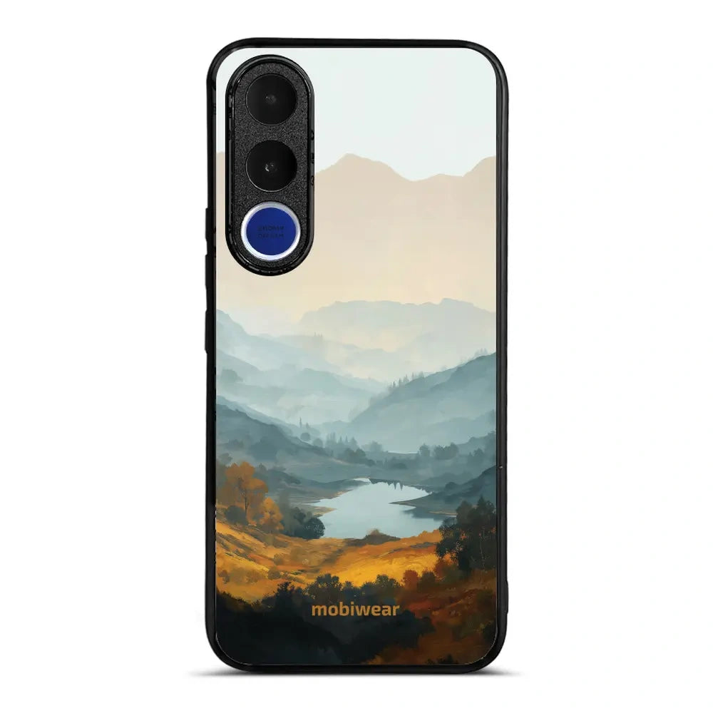Handyhülle für vivo V70 FE 5G, Mobiwear Glossy Case, See im Tal