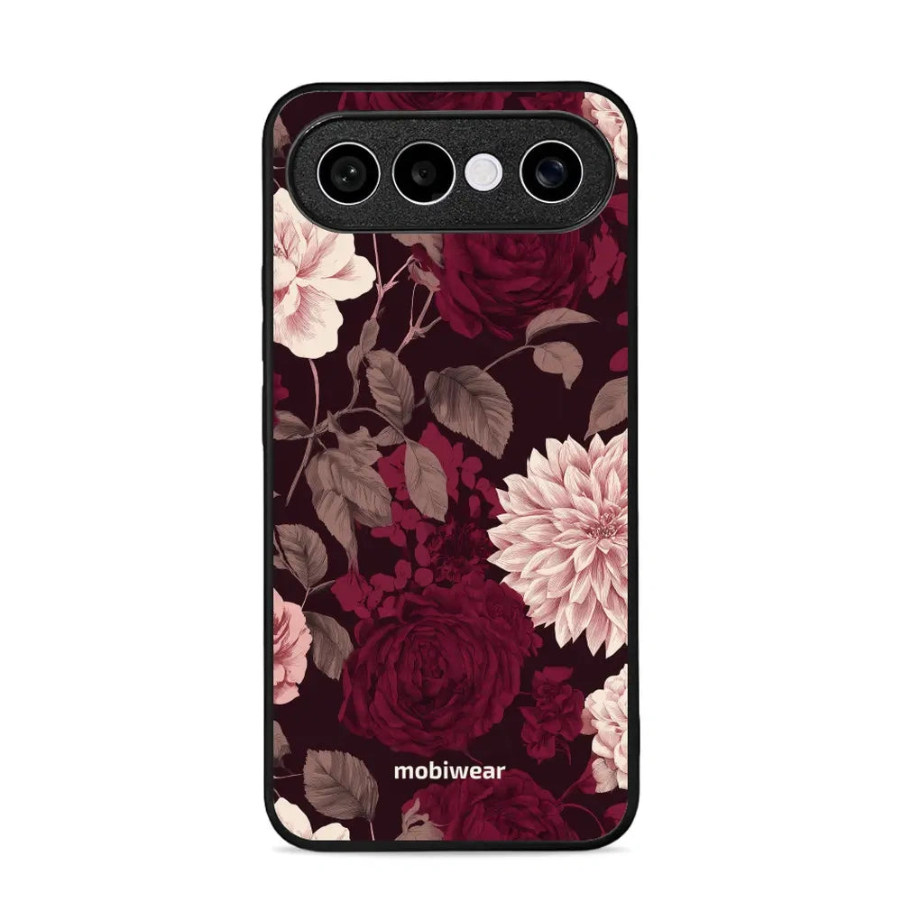 Handyhülle für vivo X300 FE, Mobiwear Glossy Case, Wein und Dahlien