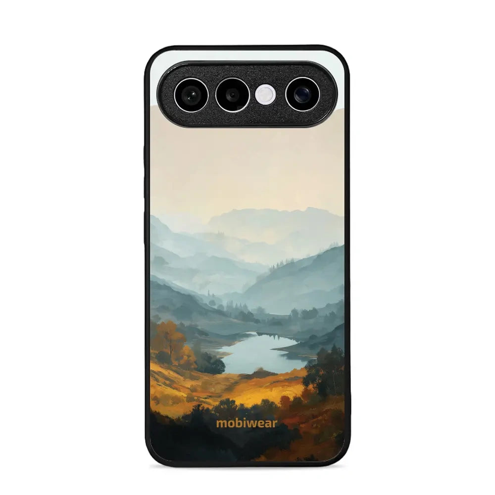 Handyhülle für vivo X300 FE, Mobiwear Glossy Case, See im Tal