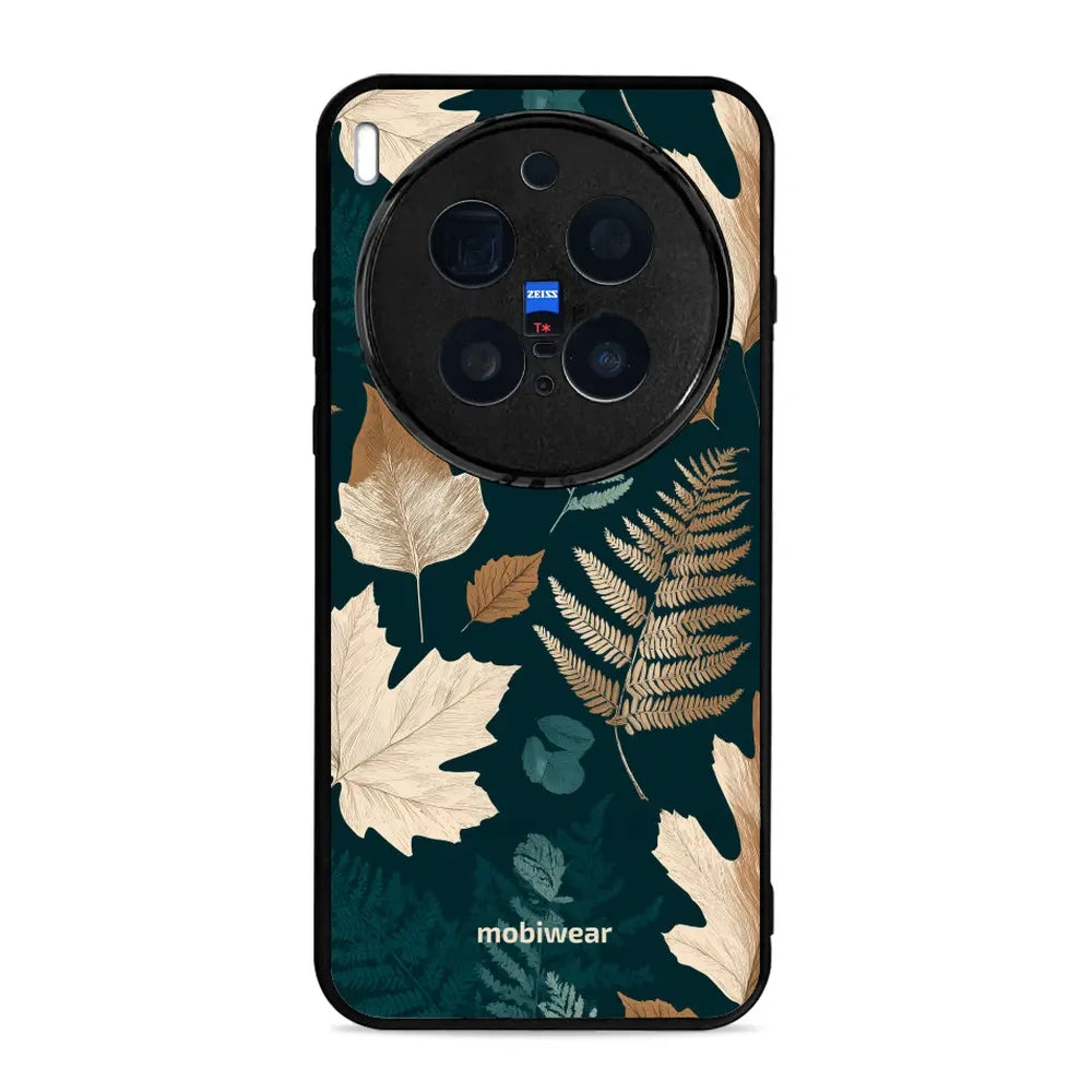 Handyhülle für Vivo X300 Pro, Mobiwear Glossy Case, Herbarium aus Blättern und Farnen