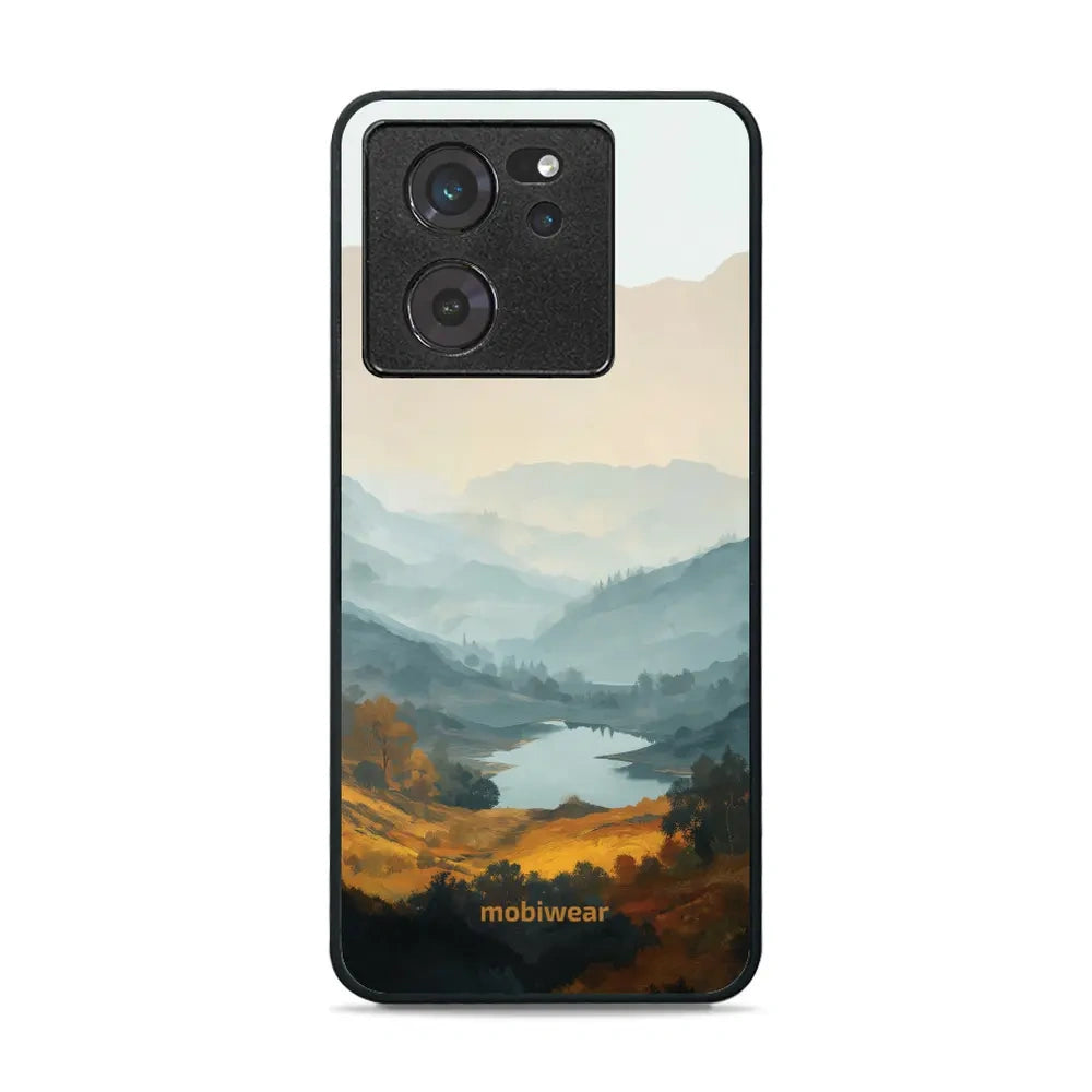 Handyhülle für Xiaomi 13T Pro, Mobiwear Glossy Case, See im Tal
