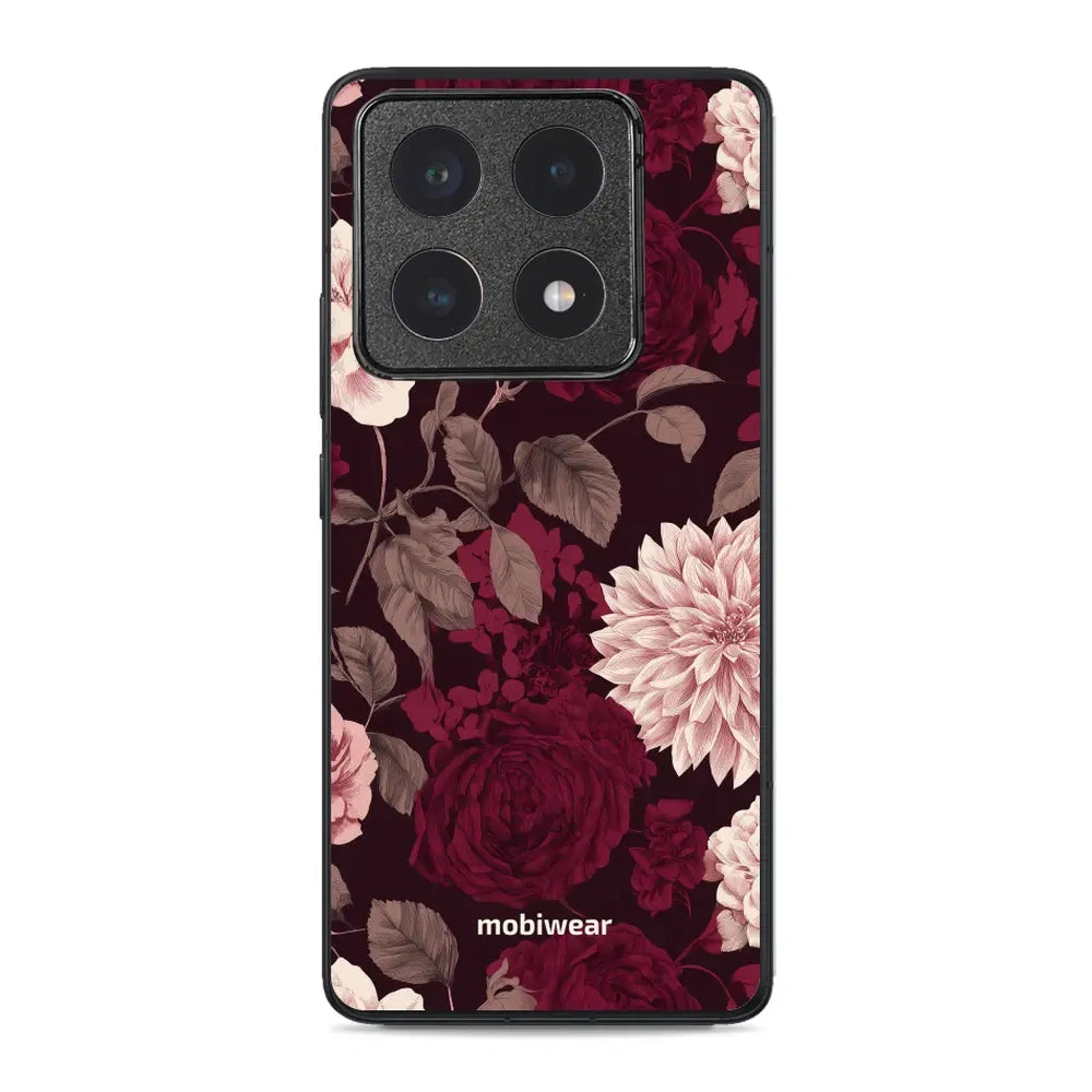 Handyhülle für Xiaomi 14T Pro, Mobiwear Glossy Case, Wein und Dahlien