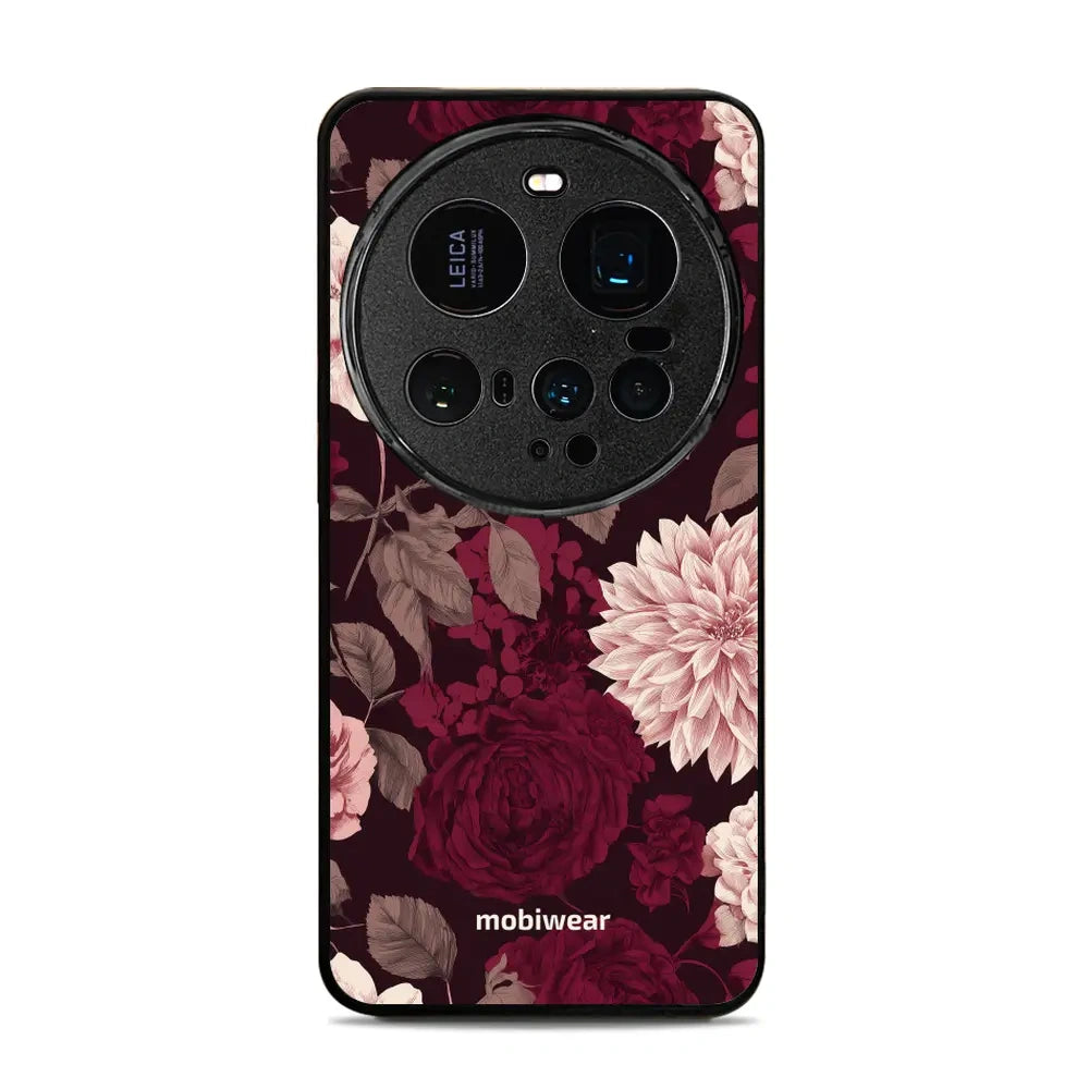 Handyhülle für Xiaomi 15 Ultra, Mobiwear Glossy Case, Wein und Dahlien