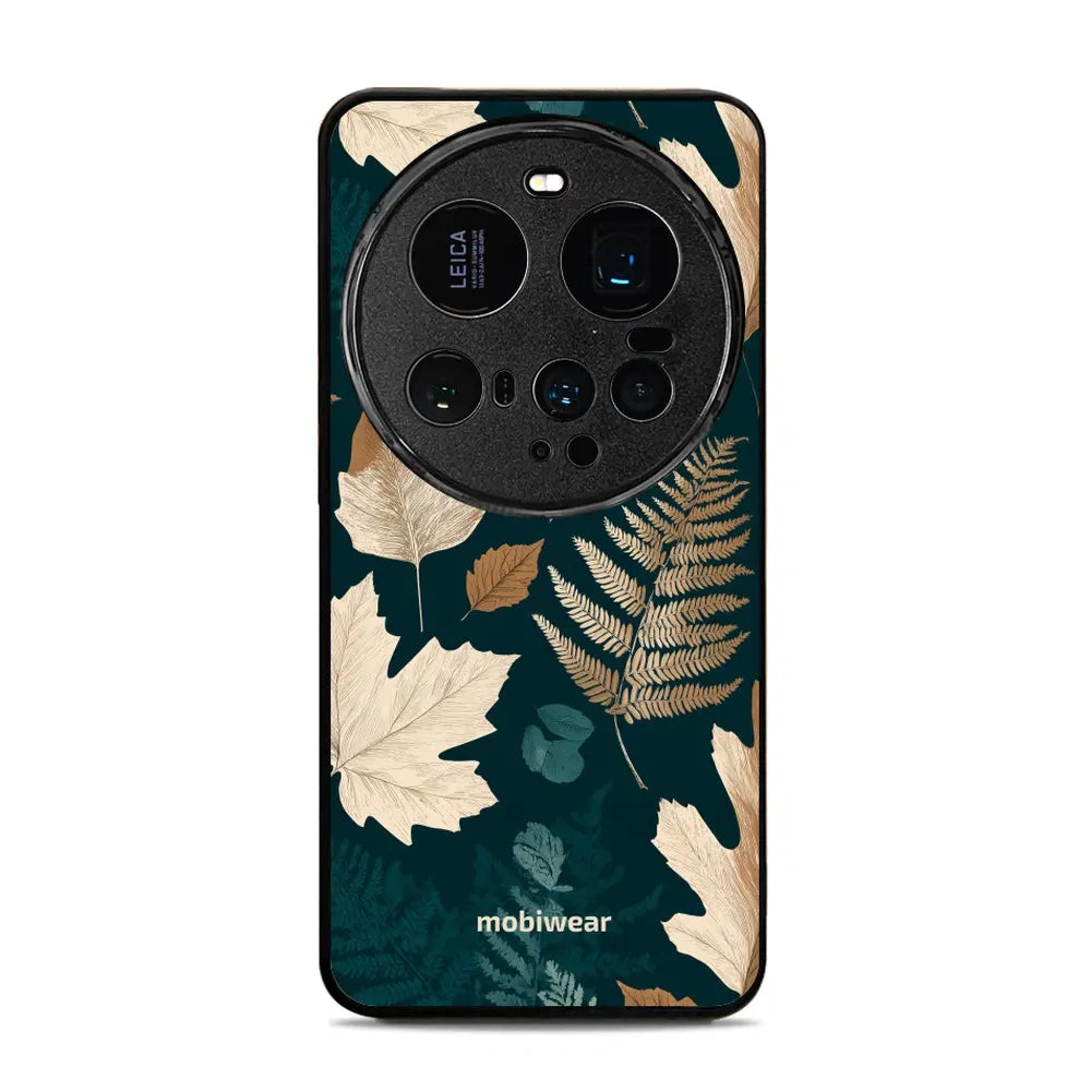 Handyhülle für Xiaomi 15 Ultra, Mobiwear Glossy Case, Herbarium aus Blättern und Farnen