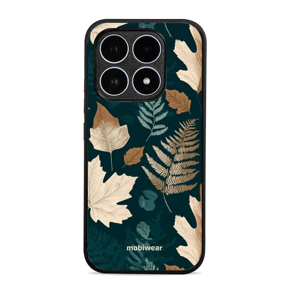 Handyhülle für Xiaomi 17, Mobiwear Glossy Case, Herbarium aus Blättern und Farnen