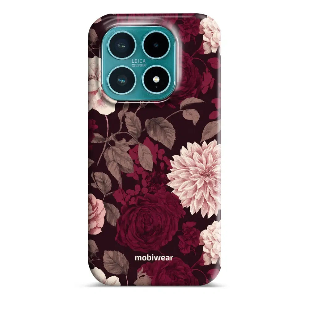 Handyhülle für Xiaomi 17, Mobiwear Elite Pro, Wein und Dahlien