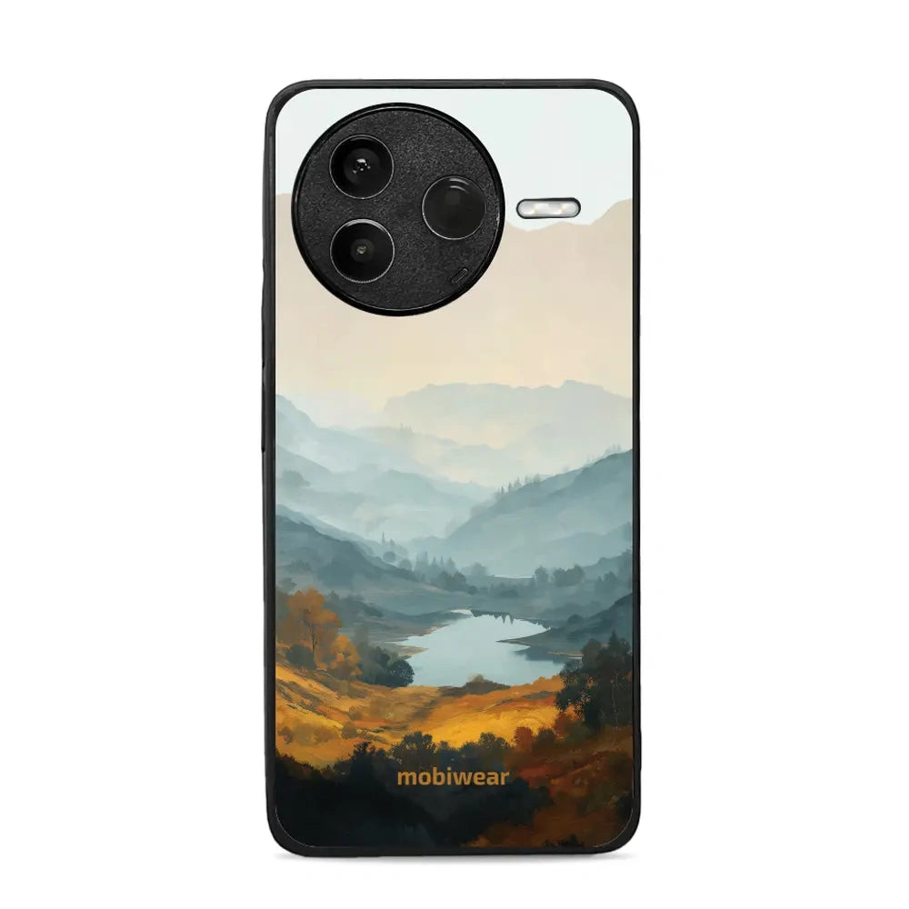 Handyhülle für Xiaomi POCO F7 Pro, Mobiwear Glossy Case, See im Tal