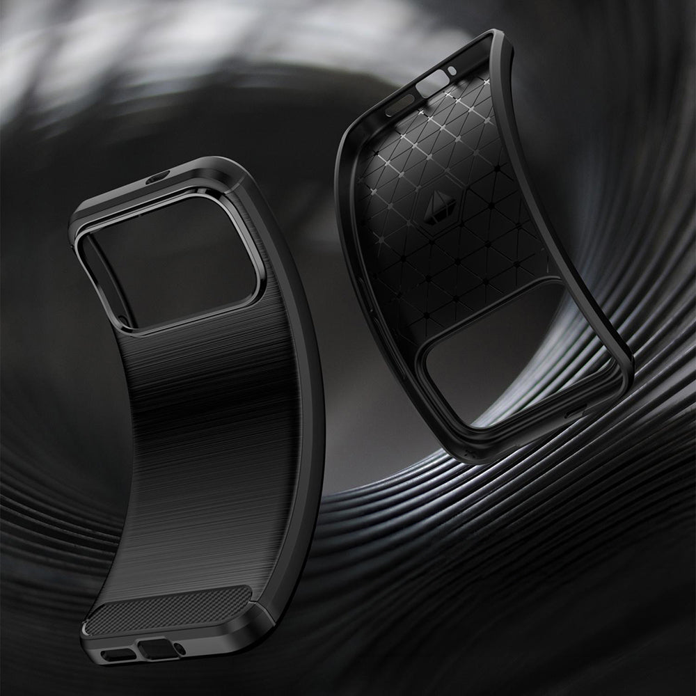 Handyhülle für Xiaomi POCO F9 Ultra, Techsuit Carbon Silicone, Schwarz (5/7)