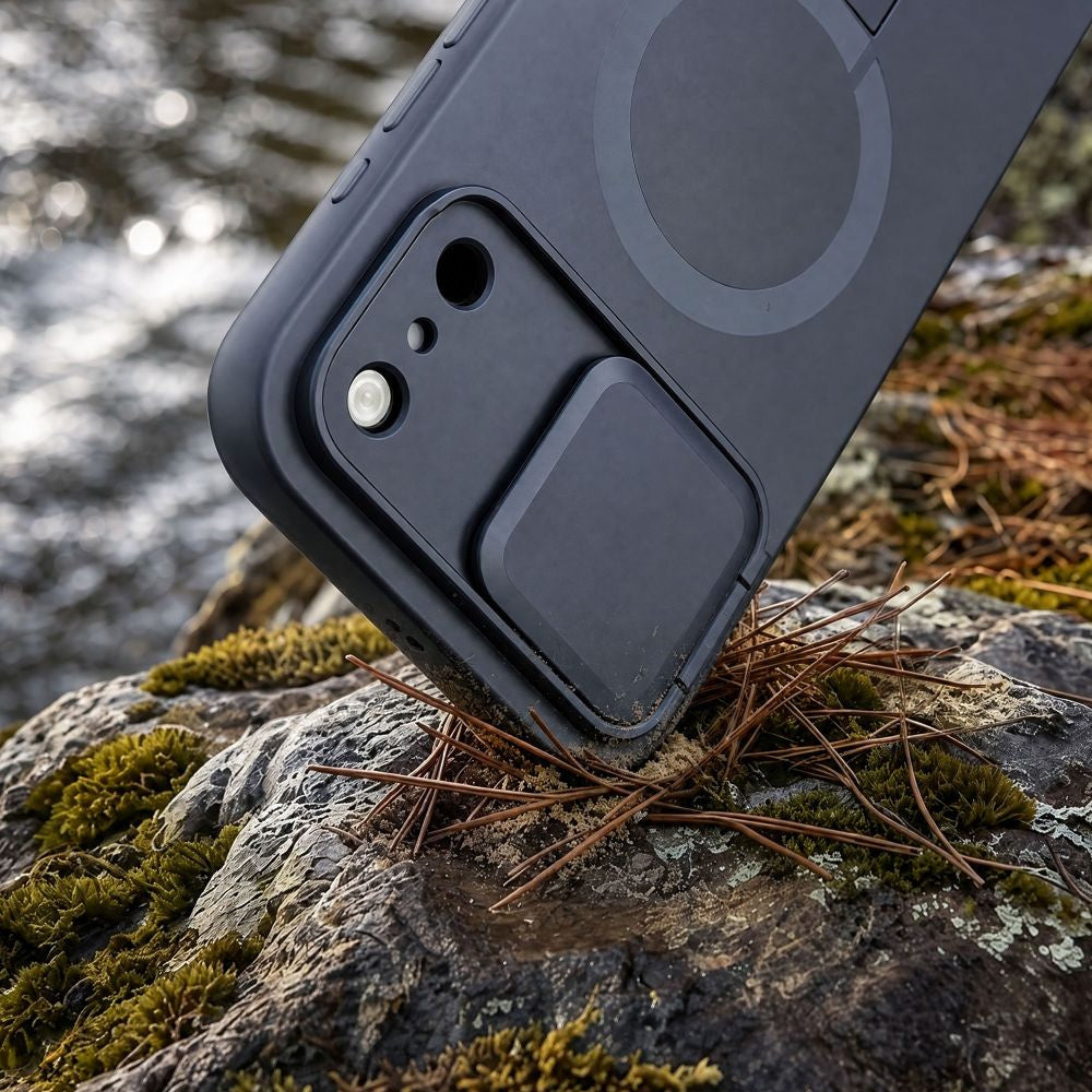 Handyhülle mit Kameraabdeckung für iPhone 18 Pro / 17 Pro, Tech-Protect Kevlar Aura mit MagSafe, Dunkelblau (5/7)