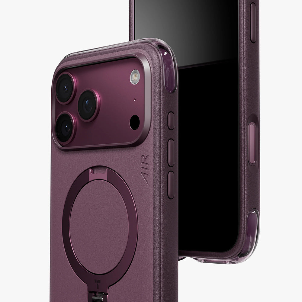 Handyhülle für iPhone 18 Pro Max / 17 Pro Max, Torras Ostand Q3 Air Essential mit MagSafe, Violett (6/7)