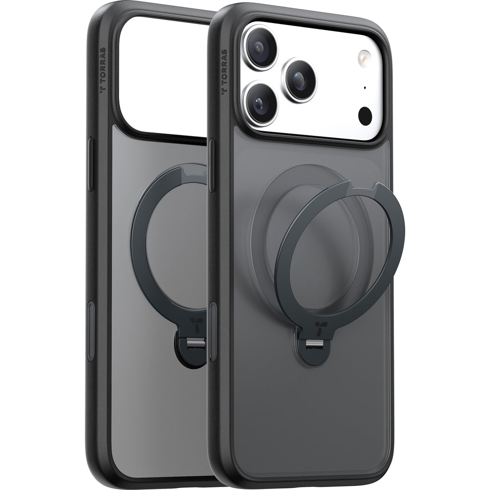 Handyhülle für iPhone 18 Pro Max / 17 Pro Max Torras Ostand Q3 Spin, Schwarz (5/6)