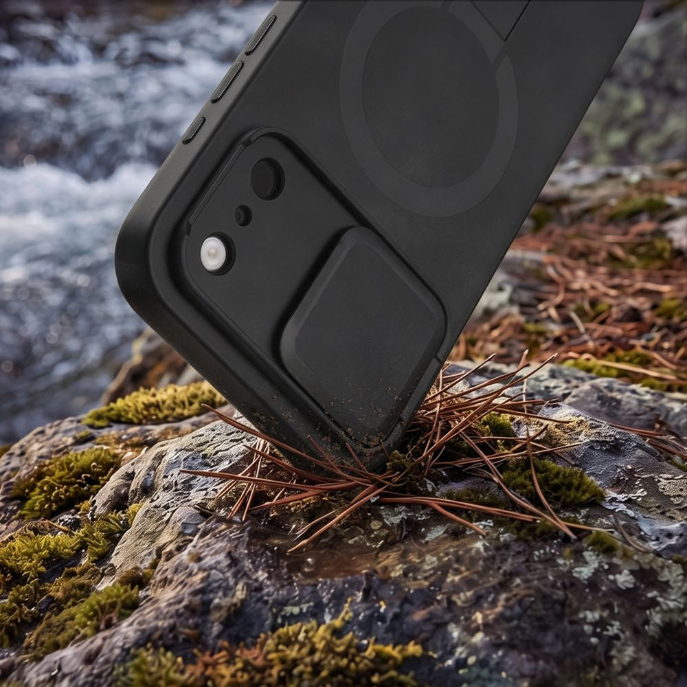 Handyhülle mit Kameraabdeckung für iPhone 18 Pro / 17 Pro, Tech-Protect Kevlar Aura mit MagSafe, Schwarz (5/7)