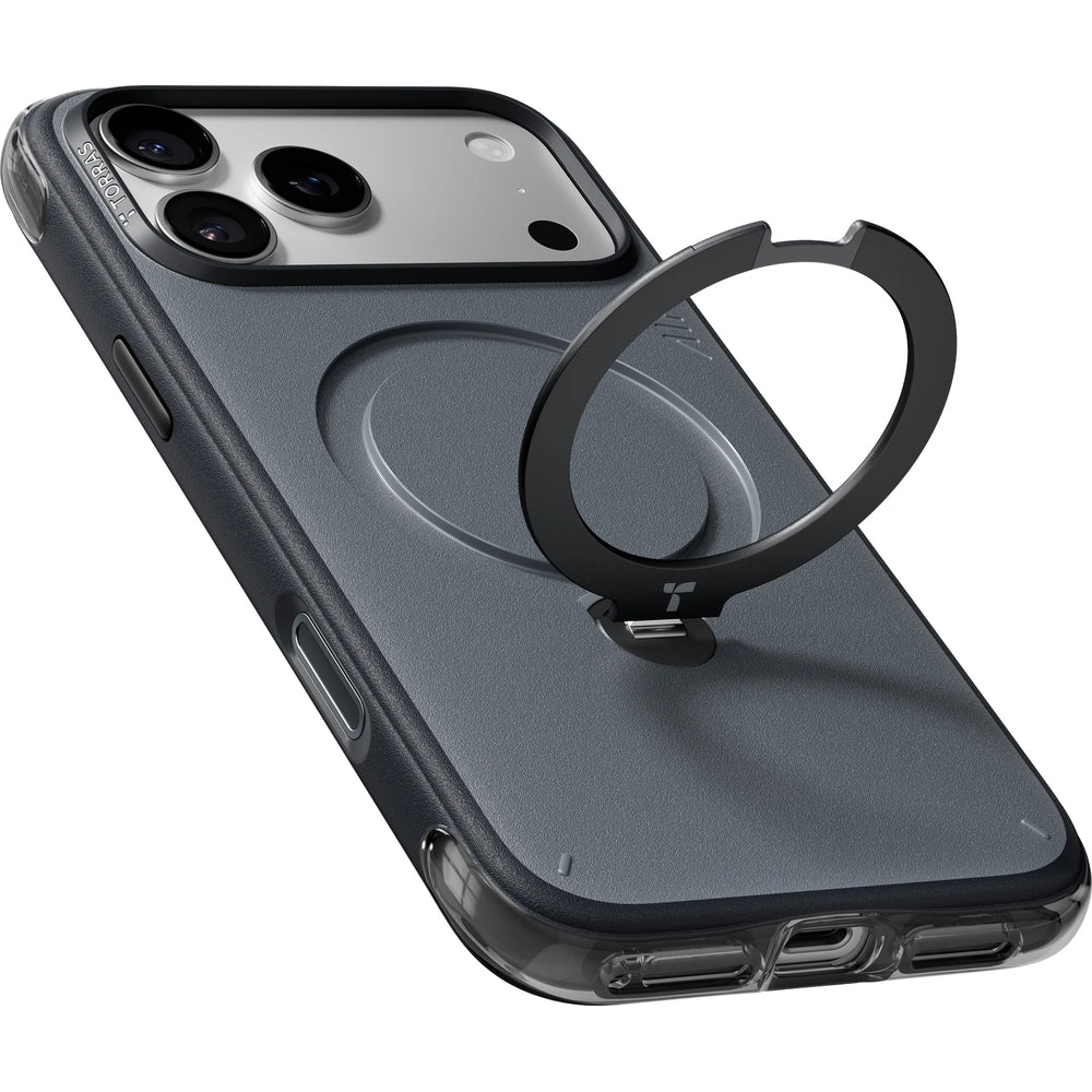 Handyhülle für iPhone 18 Pro Max / 17 Pro Max, Torras Ostand Q3 Air Essential mit MagSafe, Schwarz (6/9)