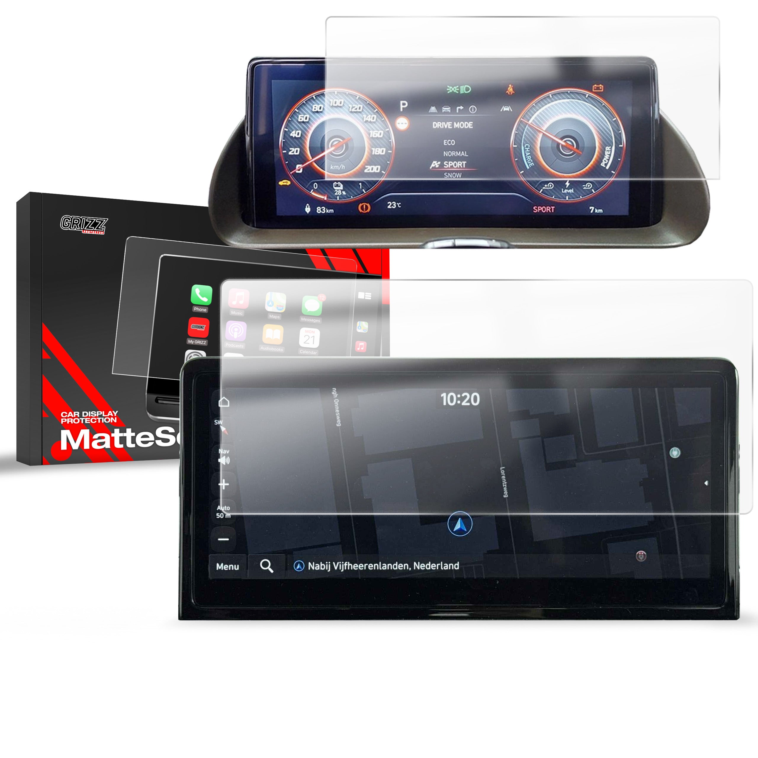 Matte Autodisplayfolie für Hyundai Inster 10,25" (2025-2026), Grizz Protector
