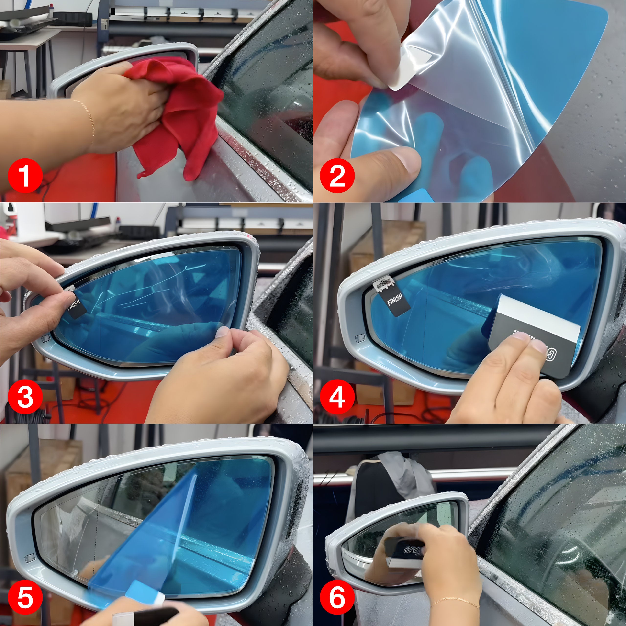 Regenschutzfolie Grizz Protector für Außenspiegel - Peugeot 206 (2003-2012)