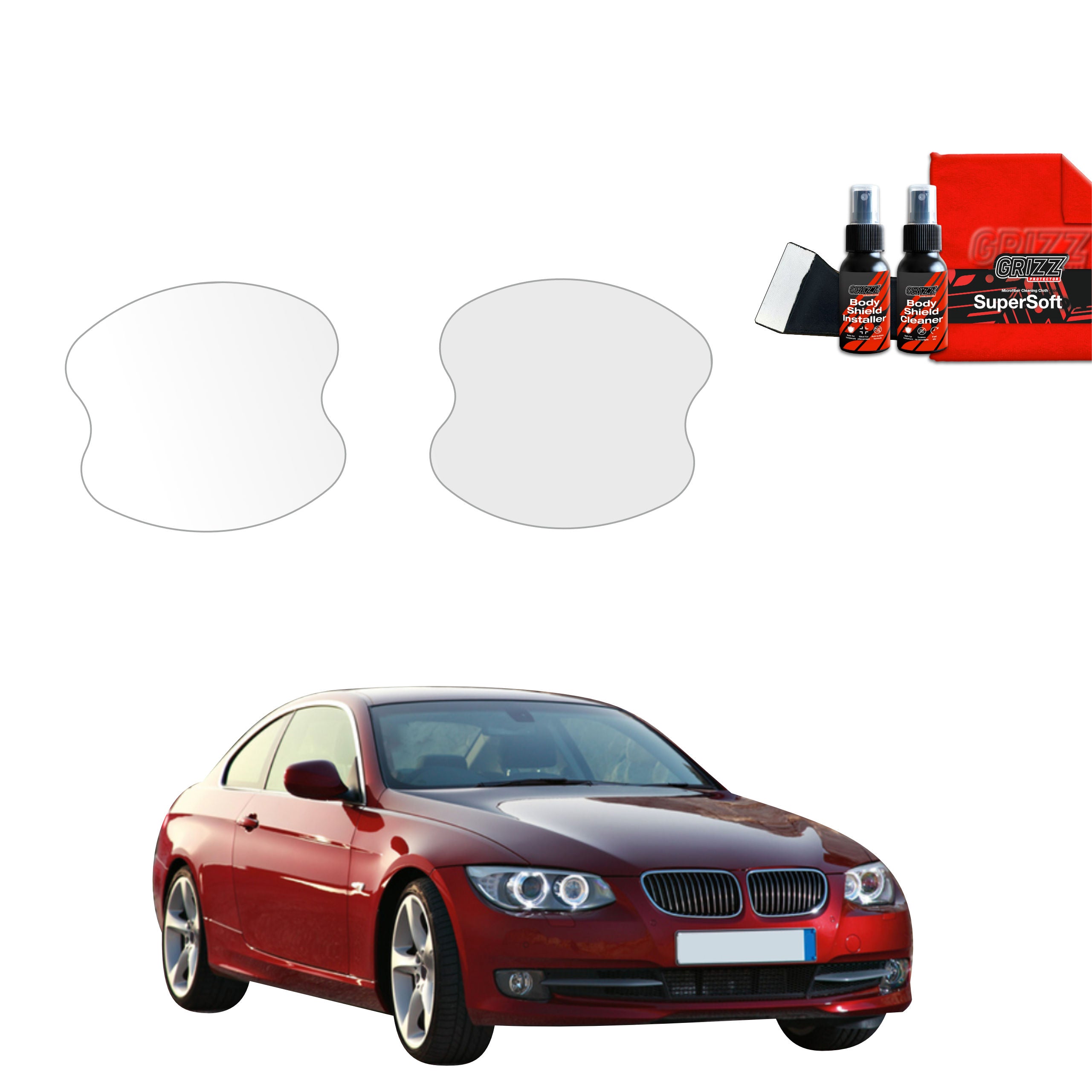 2in1 Schutzfolie Grizz Protector für Türgriffmulden - BMW 3 E92 Coupe LCI (2010-2013)