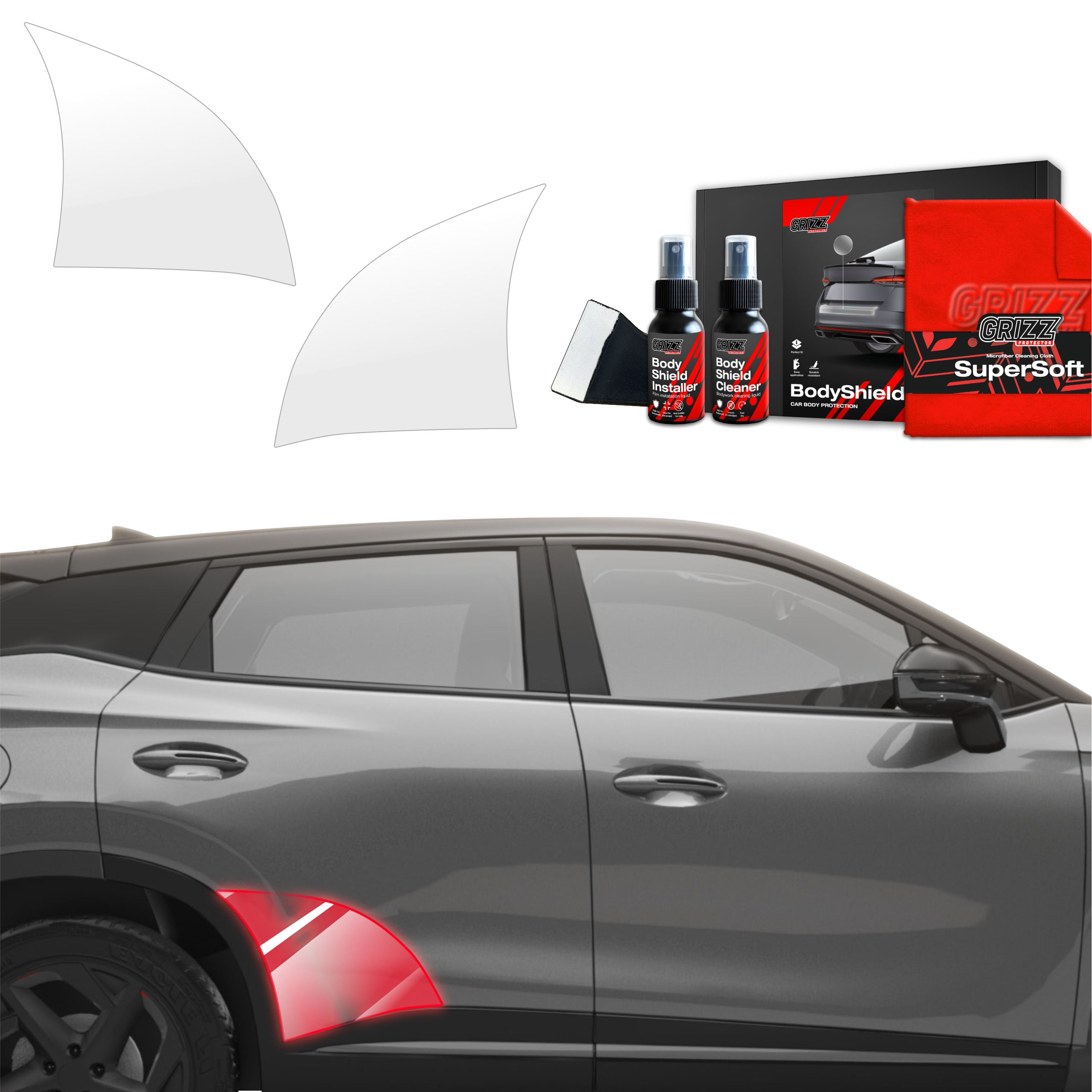 2in1 Schutzfolie Grizz Protector für hinteren Seitenschweller - OMODA 5 Facelift (2024-2026)