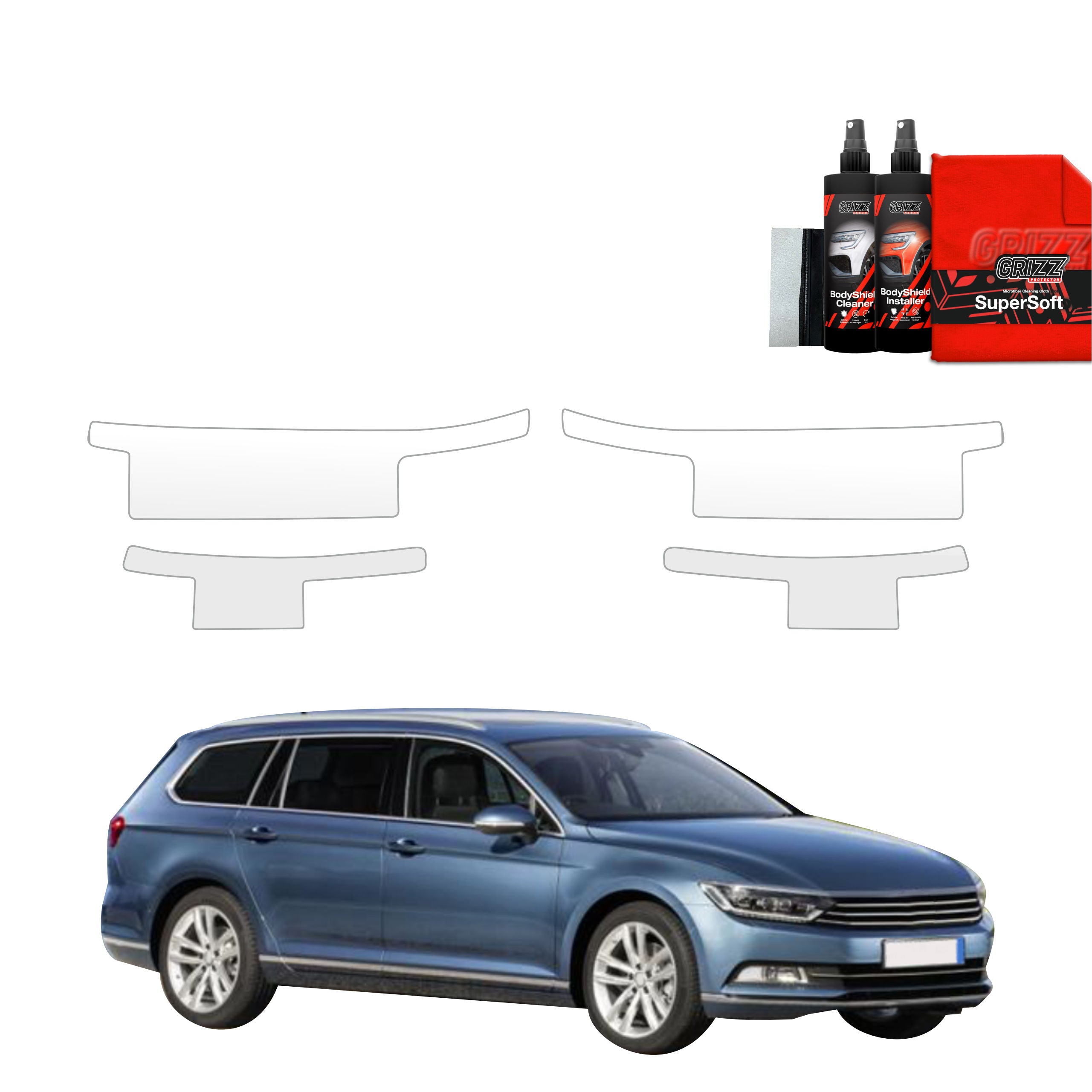 4in1 Schutzfolie Grizz Protector für Schweller - Volkswagen Passat B8 Kombi (2014-2022)