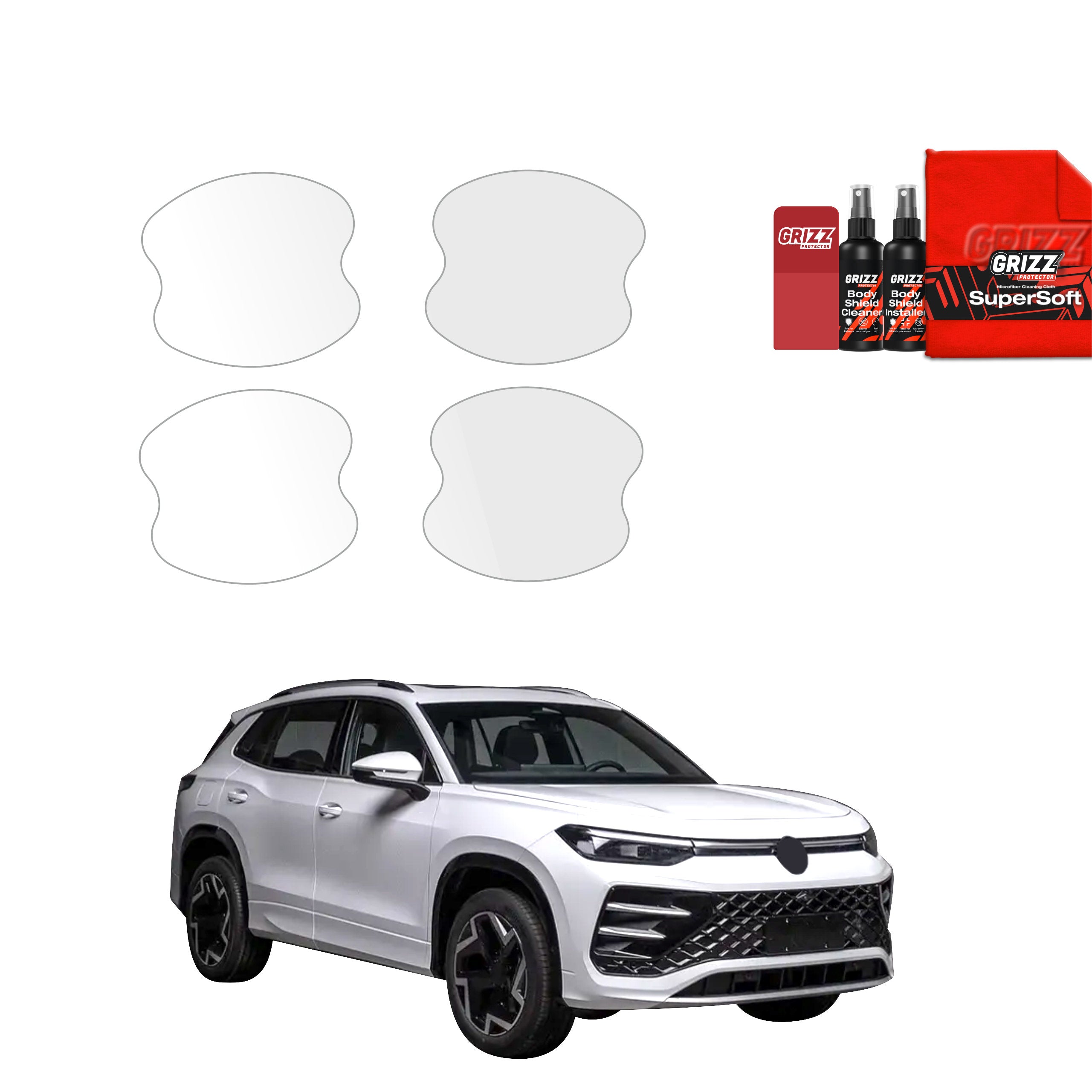 4in1 Schutzfolie Grizz Protector für Türgriffmulden - Volkswagen Tayron (2025-2026)