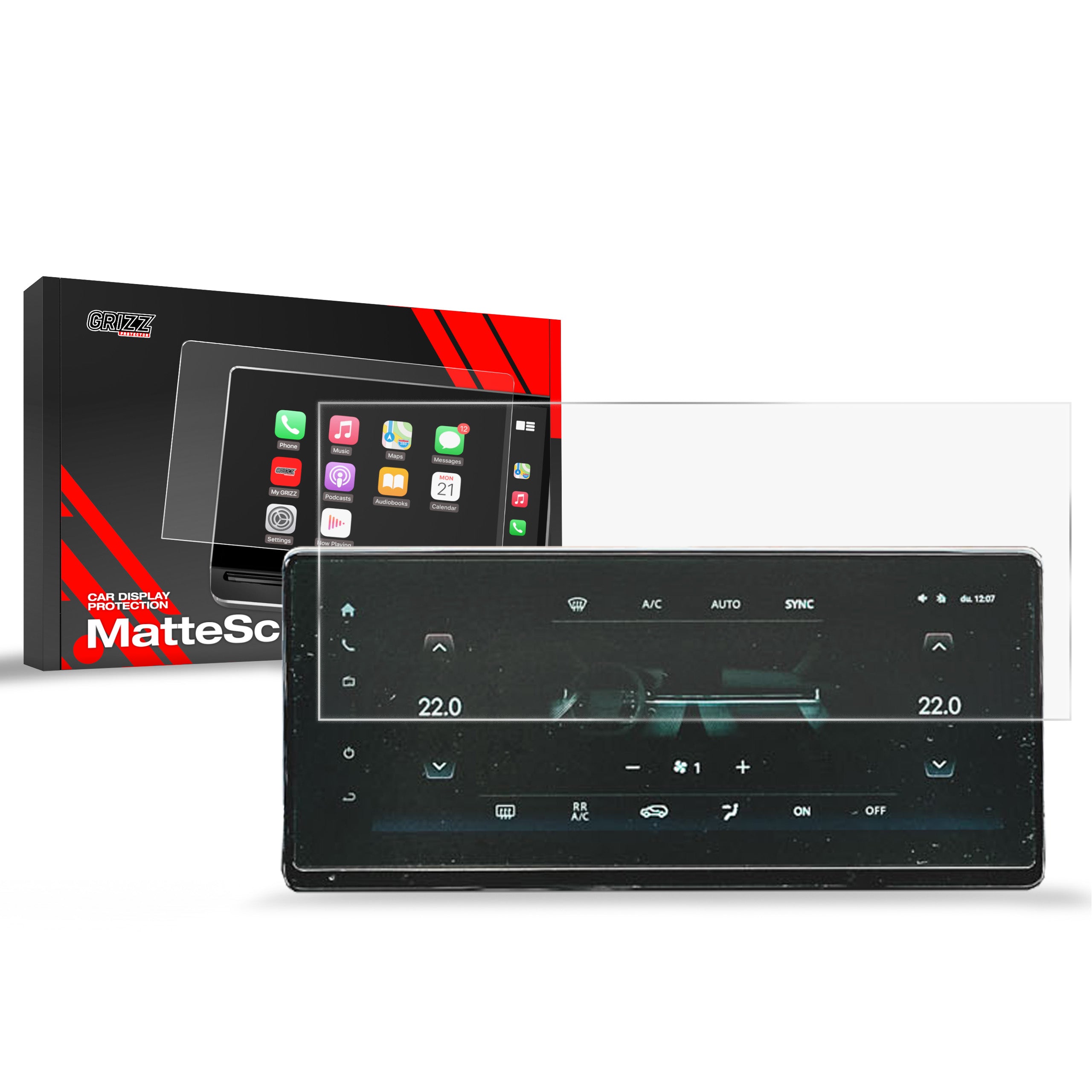 Matte Autodisplayfolie für SsangYong REXTON 12,3" (2023-2025), Grizz Protector