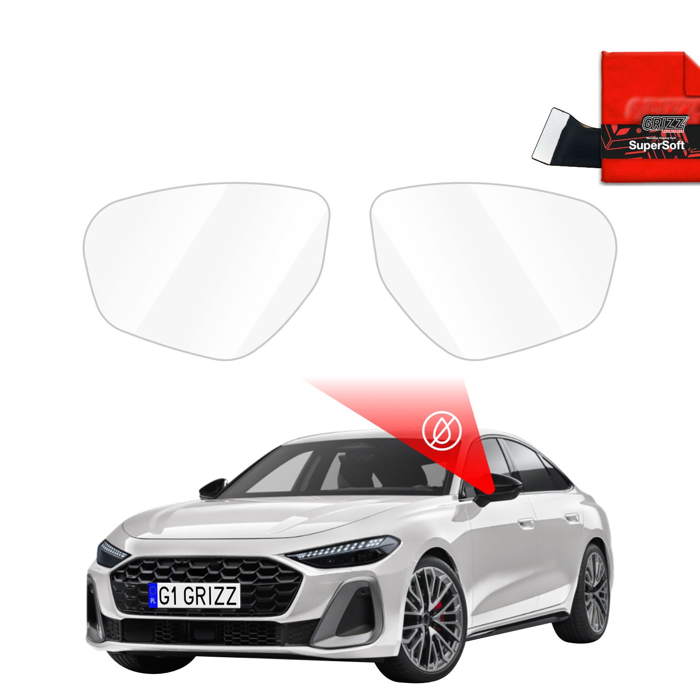 Regenschutzfolie Grizz Protector für Außenspiegel - Audi A5 B10 (2024-2026)