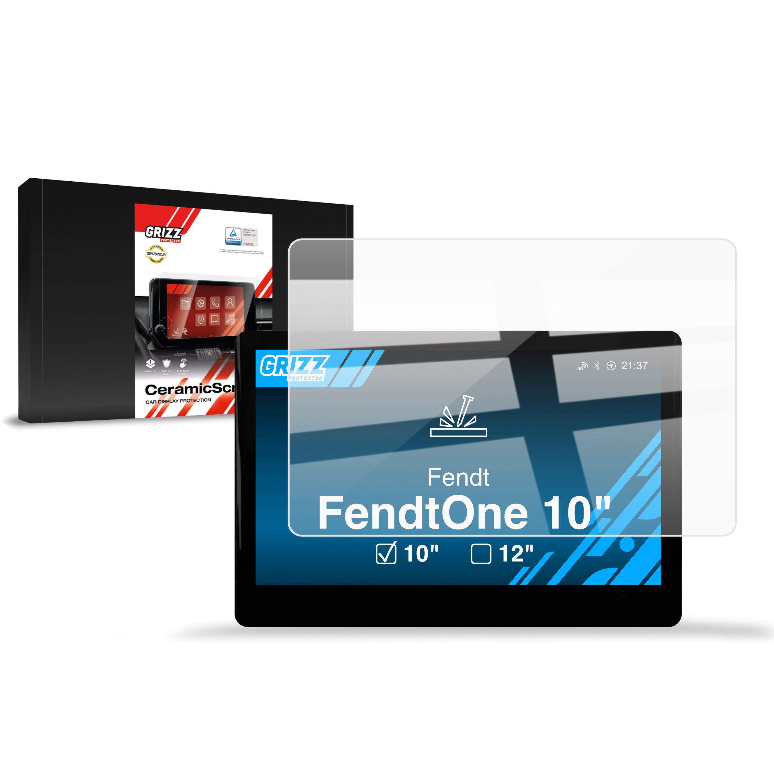 Keramische Autodisplayfolie für FendtONE 10" (2023-2026), Grizz Protector