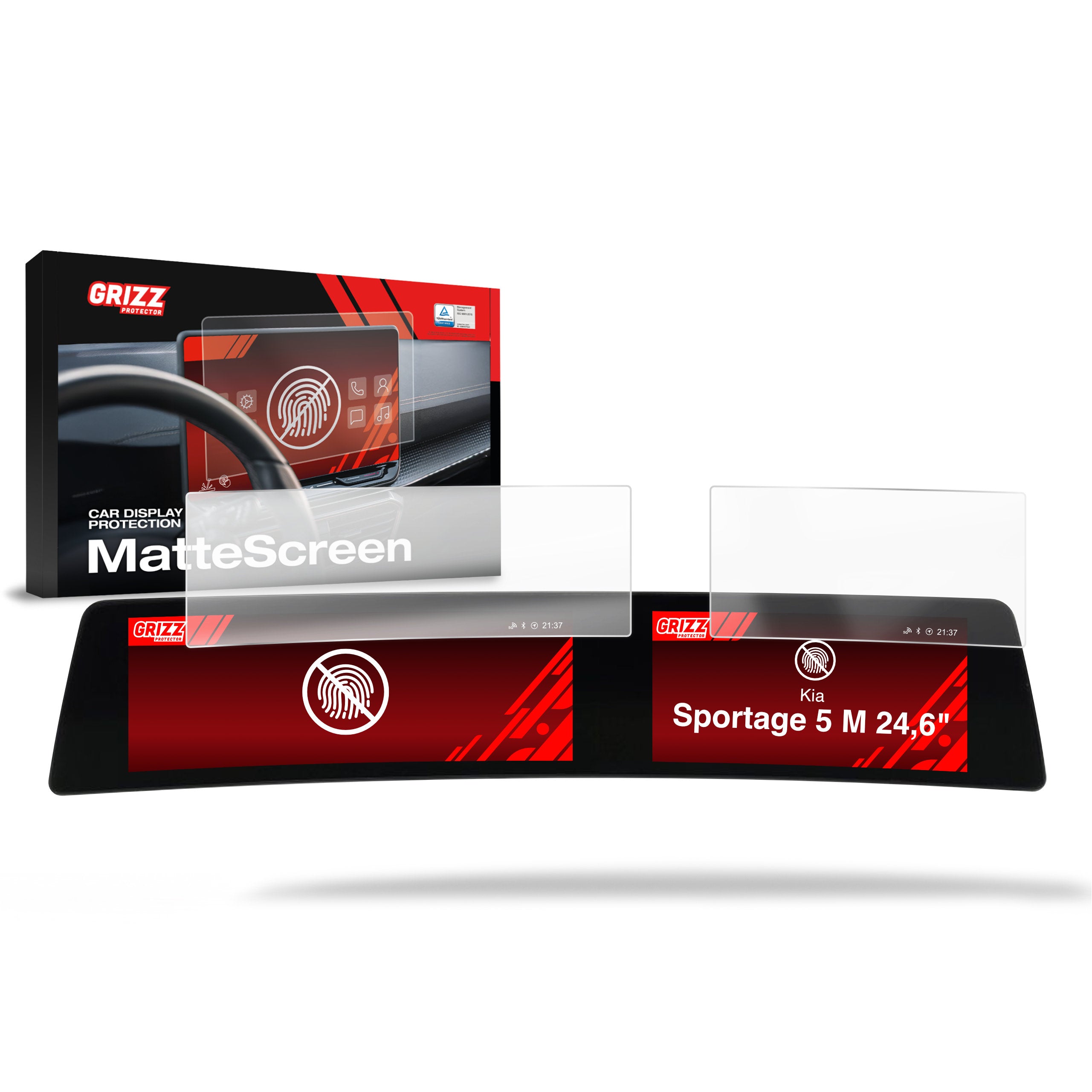 Matte Autodisplayfolie für Kia Sportage 5 M (2021-2024), Grizz Protector