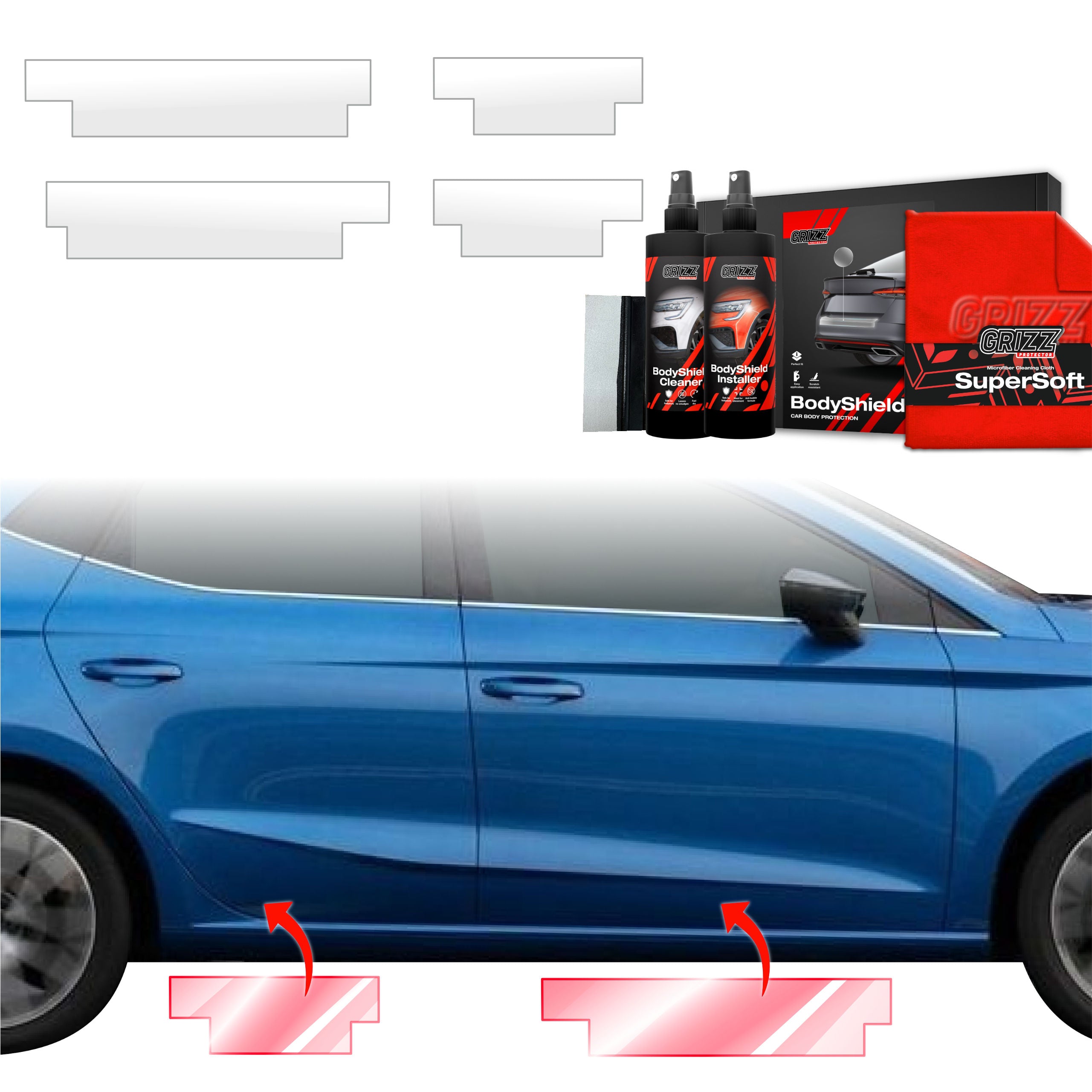 4in1 Schutzfolie Grizz Protector für Schweller - Seat Ibiza (2021-2026)