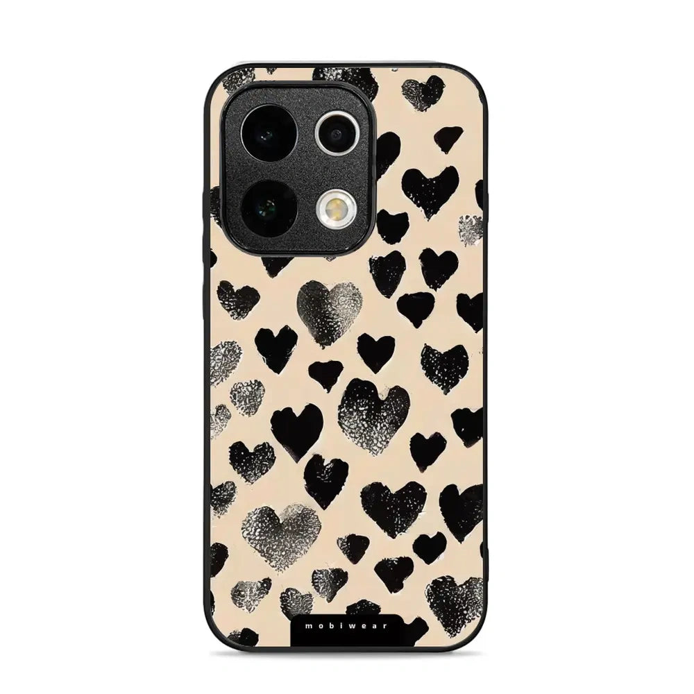 Handyhülle für Oppo Reno16 5G, Mobiwear Glossy Case, Beige Liebe