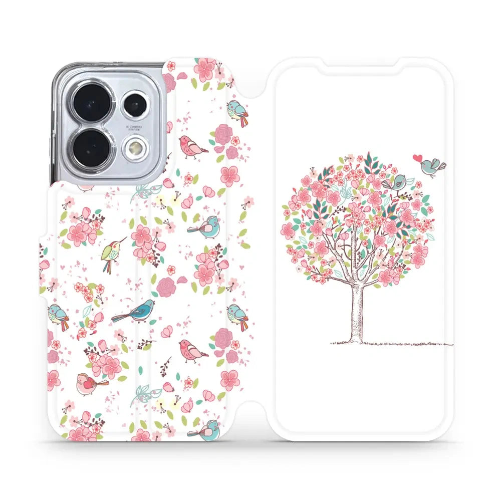Handyhülle mit klappe für Oppo Reno16 5G, Mobiwear Book, Rosa Hain