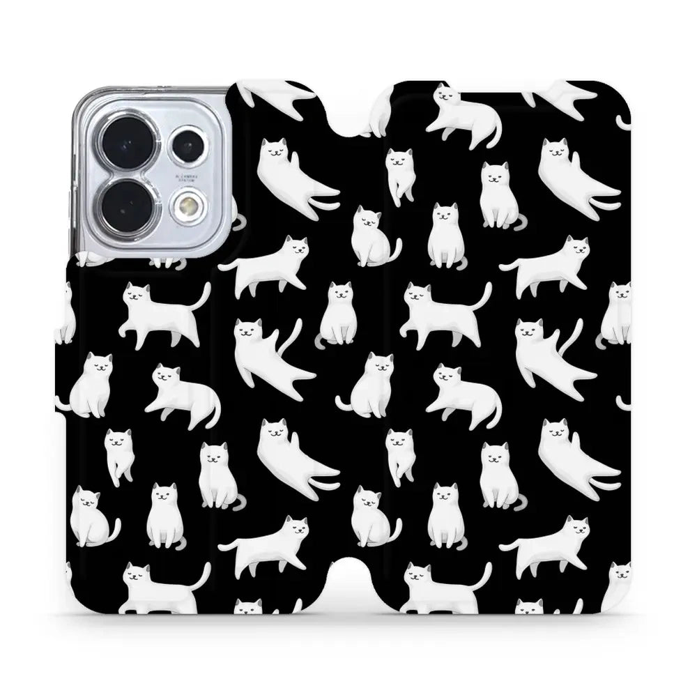 Handyhülle mit klappe für Oppo Reno16 5G, Mobiwear Book, Luna-Kätzchen