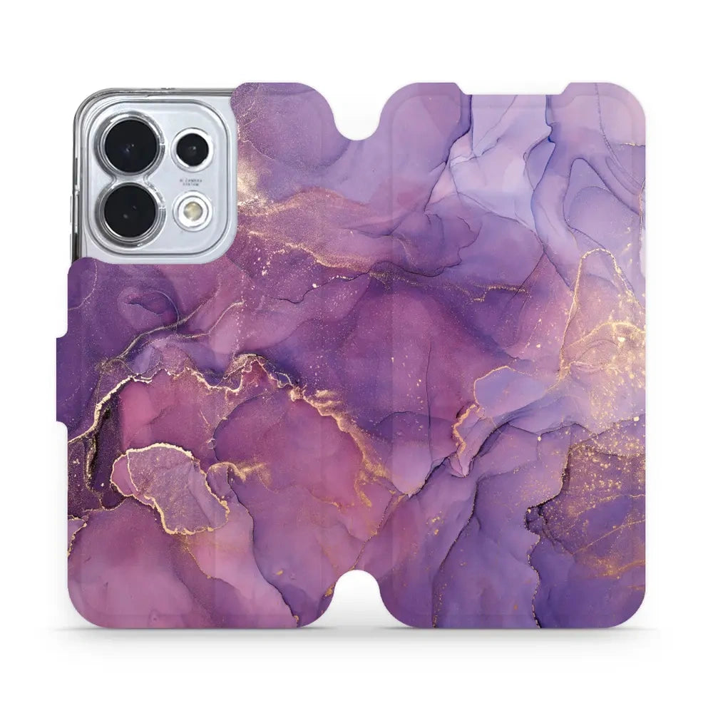 Handyhülle mit klappe für Oppo Reno16 5G, Mobiwear Book, Violett